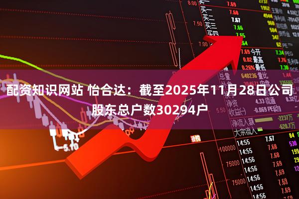 配资知识网站 怡合达：截至2025年11月28日公司股东总户数30294户